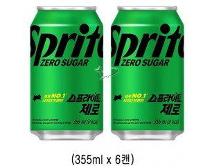 스프라이트 제로 뚱캔(355ml) 6개
