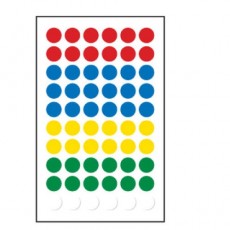 원형스티카 12mm (5색 혼합)