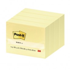 포스트-잇 653 4패드 (노랑)