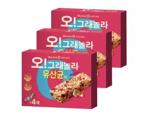 [마켓오]오 그래놀라 유산균바 4P*3개 (행사)
