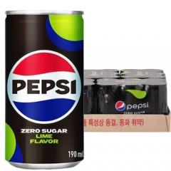 펩시콜라 제로 라임캔 190ml(박스)