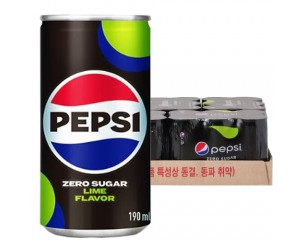 펩시콜라 제로 라임캔 190ml(박스)