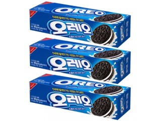 오레오 초콜릿 샌드위치쿠키 화이트크림 100g  3개