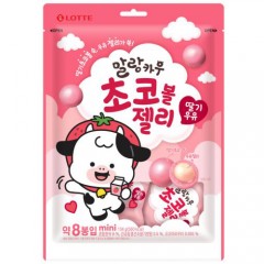 [롯데]말랑카우 초코볼젤리(딸기우유)